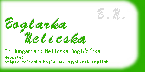 boglarka melicska business card